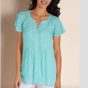 Soft Surroundings Blue Dot CalmTop size Small